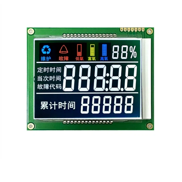 7 segmentu LCD ekrāns termostata enerģijas skaitītājam